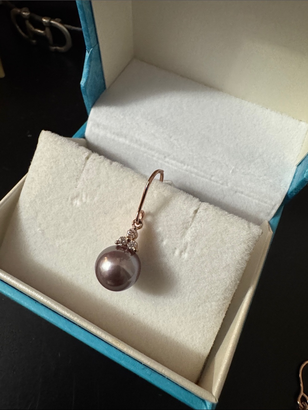 NWT - Maui Divers Genuine Pearl and Diamond drop earrings - Picture 4 of 5